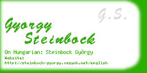 gyorgy steinbock business card